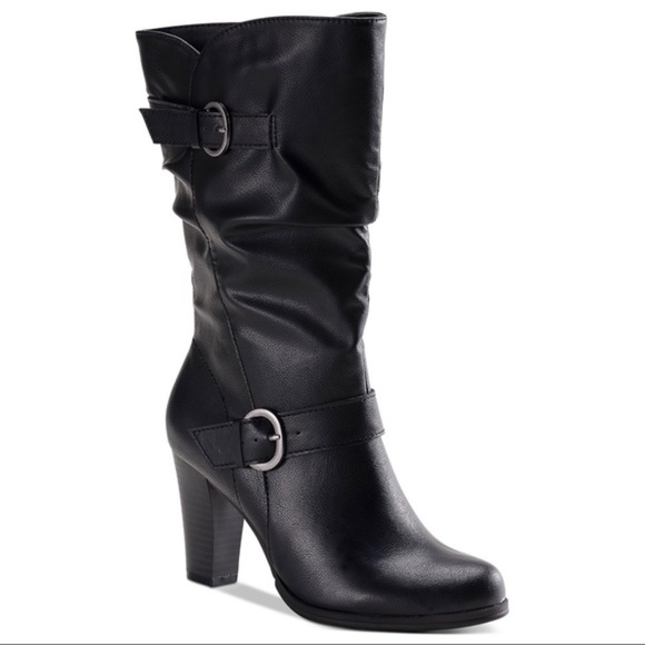 Style & Co. Shoes - New Style & Co Sachi Block-Heel Mid-Shaft Boots​